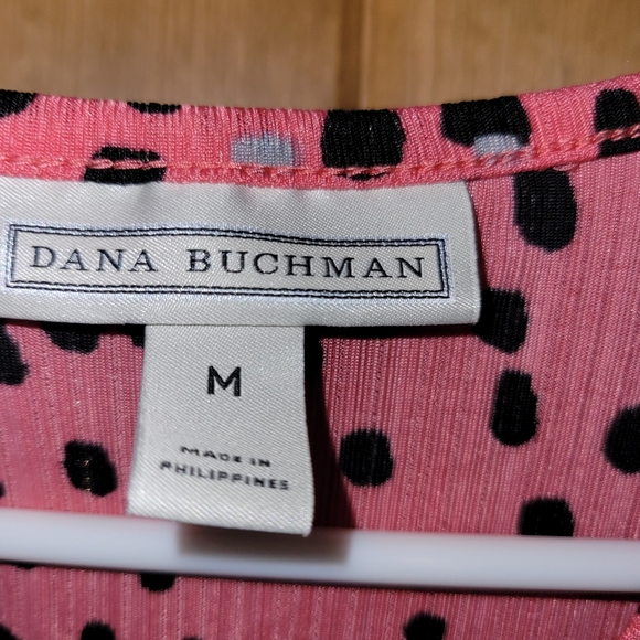 Dana Buchanan pink & black top Sz M - Picture 3 of 5